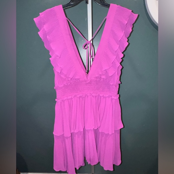 MVM Pink Ruffled Mini Dress - Picture 2 of 3